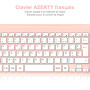 cimetech Clavier sans Fil, Clavier AZERTY Français avec Récepteur Nano USB 2.4GHz Ergonomique Compatible avec Windows/MacOS, Win