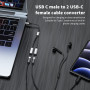 MOGOOD Câble Répartiteur USB C, Adaptateur USB C Y (Pas pour Moniteur), Câble Séparateur Type C Mâle vers 2 Type C Femelle, Hub 