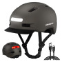 Shinmax Casque Velo Homme Femme, Casque vélo Femme avec 5 Modes lumière, USB Casque de vélo avec visière, Casque Trottinette Ele
