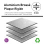 AUA SIGNALETIQUE - Plaque de porte Aluminium brossé imprimé AluSign Ø 85 mm - épaisseur. 3 mm - Double Face adhésif au dos (Toil