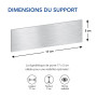 Signalétique.biz France - Plaque de porte Toilettes (Q0006) - 170 X 50 mm - Adhésif aspect aluminium brossé