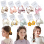 KAQILE 20 élastiques pour cheveux pour garçons et filles avec nœud, élastiques colorés pour queue de cheval (couleur A-10 paires
