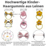 KAQILE 20 élastiques pour cheveux pour garçons et filles avec nœud, élastiques colorés pour queue de cheval (couleur A-10 paires