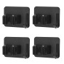 MaoXinTek Porte Balais Mural Inoxydable Adhésif Mop Support avec Crochets pour Cuisine Jardin Balcon Garage 4Pcs Noir