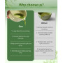 Ouxayapl Matcha kit Débutant - Coffret Vert 6 Pièces : Bol à Matcha, Fouet (Chasen), Support, Cuillère, Filtre, Chashaku- Pour P