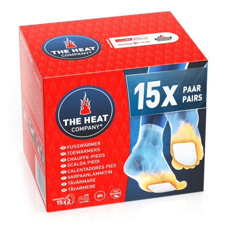 THE HEAT COMPANY Chauffe-Pieds - 5, 15 ou 40 Paires - Extra Chaud - adhésif - 8 Heures de Chaleur - Chaleur immédiate - autochau