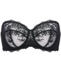 DOBREVA Soutien Gorge Femme sans Bretelles avec Armature Transparent Sexy Bretelle Amovible
