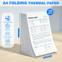 Papier thermique A4, 100 feuilles - Compatible avec les imprimantes, séchage rapide, sans BPA - Pour documents, pages Web et pho