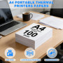 Papier thermique A4, 100 feuilles - Compatible avec les imprimantes, séchage rapide, sans BPA - Pour documents, pages Web et pho