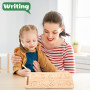 Montessori - Jeu éducatif - Compteur de doigts double face et planche à suivre les chiffres - Jouet éducatif pour enfants à part