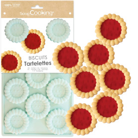 ScrapCooking - Moule Silicone 11 Tartelettes - Moule Biscuits - Apte Four & Congélateur - Pâtisserie Gâteau Enfant - Ustensile S