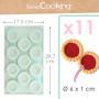 ScrapCooking - Moule Silicone 11 Tartelettes - Moule Biscuits - Apte Four & Congélateur - Pâtisserie Gâteau Enfant - Ustensile S