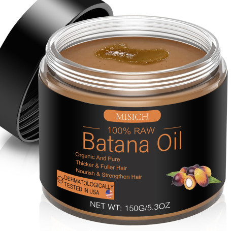 Huile de batana brute pour la croissance des cheveux, pâte botanique pure 100% naturelle, huile biologique non raffinée pour pré