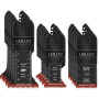 LEILUO Lot de 15 Lames de Scie Multitool Extra Longues avec Denture Japonaise pour Bois Coupes Rapides & Propres Lames CRV Durab