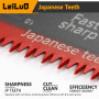 LEILUO Lot de 15 Lames de Scie Multitool Extra Longues avec Denture Japonaise pour Bois Coupes Rapides & Propres Lames CRV Durab