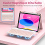 GAOJIE Coque Clavier pour iPad 11e Génération A16 2025/10e Génération 10,9 Pouces 2022, Coque de Protection avec Porte-Crayon, A