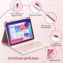 GAOJIE Coque Clavier pour iPad 11e Génération A16 2025/10e Génération 10,9 Pouces 2022, Coque de Protection avec Porte-Crayon, A