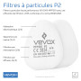 VEVOX® Masque respiratoire avec filtre A1P2 – Protection contre gaz, vapeurs et particules fines de poussière – Pour peinture, p