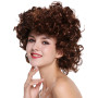 WIG ME UP - 91074-ZA33 Perruque Dame Carnaval mi-Long très bouclée Boucles Brun Acajou années 80