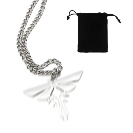 Last Of Us Collier Argent Inoxidable, En Acier Allié, Avec Sac Velours, Pour Jeux De Rôle, Cosplay, Cadeau Pour Adolescents Et F