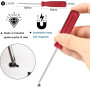 COYUN Lot de 3 tournevis Gamebit de sécurité 3,8 mm et 4,5 mm et tournevis Triwing 2,5 mm pour Ouvrir NES, SNES, N64, Gameboy, G
