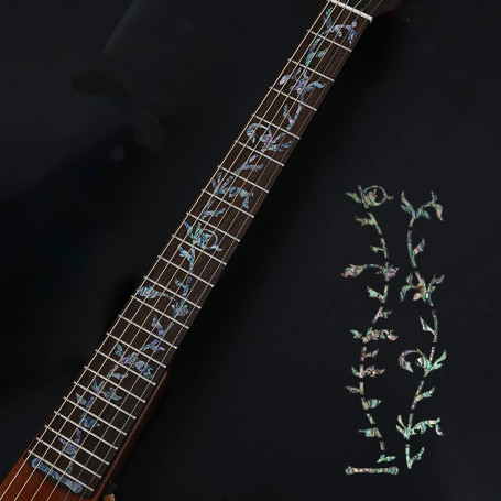 Alnicov Marqueur de touche, autocollant d'incrustation, à poser soi-même, pour guitare électrique et basse acoustique, motif d’a