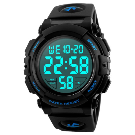 Montre de sport digitale pour homme - Pour la course, les activités en plein air - étanche 5 ATM - Style militaire, décontracté,