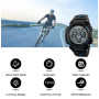 Montre de sport digitale pour homme - Pour la course, les activités en plein air - étanche 5 ATM - Style militaire, décontracté,