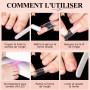 Kiiwah 120 Pièces Polygel Ongle Pied, Capsule avec Lignes Graduées Résistant Faux pour Pieds Popit Ongle pour les Amateurs d'Ong