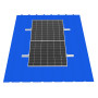 NuaSol Kit de montage photovoltaïque pour toit en tôle trapézoïdale | Fixation, support pour 1 module | Profil en T 40 cm | Supp