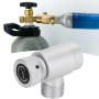 Adaptateur de Cylindre CO2 Without Meter, TR21-4 vers W21.8-14 Aquarium Cylindre Recharge Adaptateur, Matériau en Aluminium Adap