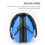 Lookka Casque Anti Bruit Enfant, Casque Pliable Réglable Confortabl, Serre-tête Souple pour Milieu Bruyant ou Stressant-Bleu