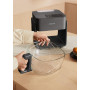 CREATE/AIR FRYER STUDIO CRYSTAL/Friteuse sans huile 4,2 L avec vaporisateur d’eau noir/Capacité 5-6 portions, 6 programmes, plat