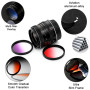 Fotover GCF-5252mm Kit de filtres de couleur gradués 9 pièces pour appareil photo reflex numérique Canon, Nikon, Sony, Pentax, O
