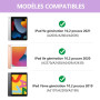 SZO Clavier Coque pour iPad 9/8/7ème Génération 10.2" 2021/2020/2019, 360° Touchpad Flip Coque Dure Slim Cover, 7 Rétroéclairage