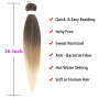 X-Tress Rajout Cheveux Tressés 6 Paquets Pré-étirés Tresses Ombre 26 Pouces Kanekalon Easy Braids Meches Cheveux pour Tresses Af