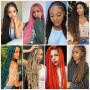 X-Tress Rajout Cheveux Tressés 6 Paquets Pré-étirés Tresses Ombre 26 Pouces Kanekalon Easy Braids Meches Cheveux pour Tresses Af