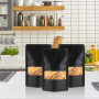 MIVIDE 100pcs Sachet Alimentaire 15 x 22 cm, Sachets en Mylar Refermables avec Zip, Film Aluminium Sac Alimentaire Zip pour Cons