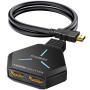 KiWiBiRD Splitter HDMI 2 Sorties simultanées, repartiteur HDMI 1 entrée 2 Sorties, duplicateur HDMI 4K 1440p 1080p HDCP 3D Compa