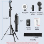 yAyusi Vlogging Kit pour iPhone/Andriod, Kit Youtuber Complet avec Automatique Trépied Smartphone de Suivi du Visage Rotation à 