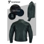 Texpeed Veste de moto en cuir pour homme - Homologué blouson été/hiver de moto de tourisme avec protection véritable biker CE ar