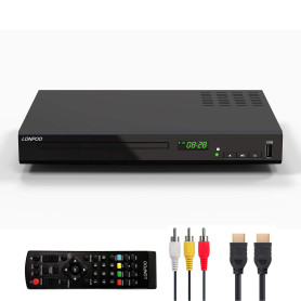 Lecteur DVD Blu Ray pour Téléviseur, LP-100 Lecteur CD Multizone Système PAL NTSC Intégré avec Sortie Coaxiale AV HDMI Entrée US