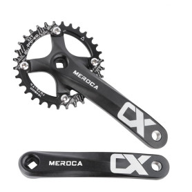 Pédalier VTT, Pédalier MTB à cône carré avec Bras de 170mm 104 BCD, Compatible avec Les vélos Mono-Vitesse et Les vélos 8/9/10/1
