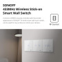 SONOFF 433MHz Télécommande RF sans fil 86 Type Panneau mural Sticky 2 Gang