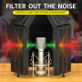 XTUGA Bouclier d'Isolation de Microphone, Mousse Acoustique Micro de Filtre Vocal Pliable avec Isolation, Filtre Anti-Pop.Convie