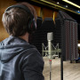 XTUGA Bouclier d'Isolation de Microphone, Mousse Acoustique Micro de Filtre Vocal Pliable avec Isolation, Filtre Anti-Pop.Convie