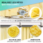 VeoHome Machine à pâtes Manuelle avec séchoir - Acier Inoxydable Outil Polyvalent réglable en épaisseur, laminoir et manivelle -