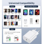 BHHB 20W Chargeur USB C, Bloc d'Alimentation Adaptateur Conçu pour A-pple, Prise USB C Rapide compatible avec i-Phone 17/16/15/1