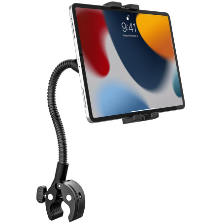 woleyi Support Tablette pour Poussette Fauteuil Roulant Bateau Vélo avec Col de Cygne, Support Tablette Guidon Tube Pôle pour iP