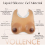 Vollence Réaliste Faux Seins Poitrine en Silicone avec Sangles Réglables pour Prothèses de Mastectomie Soutien-Gorge Pads